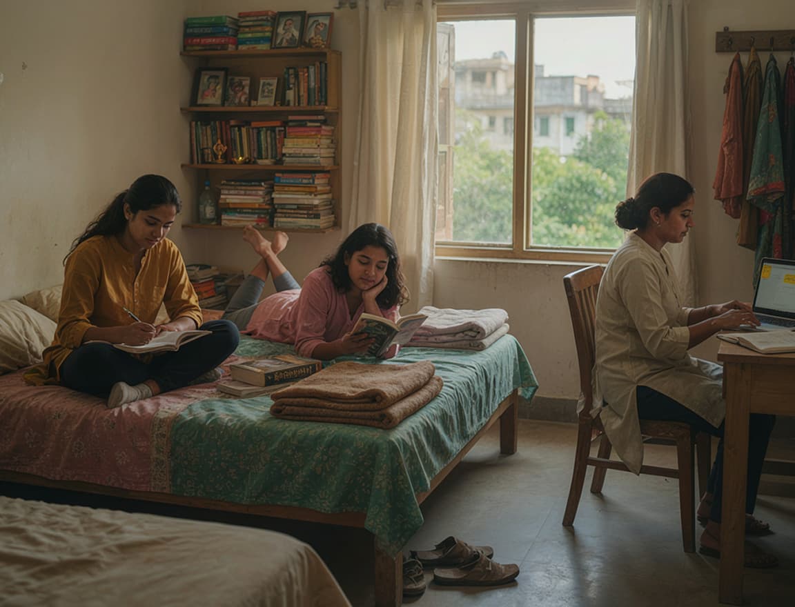 Working women at a Thozhi hostel